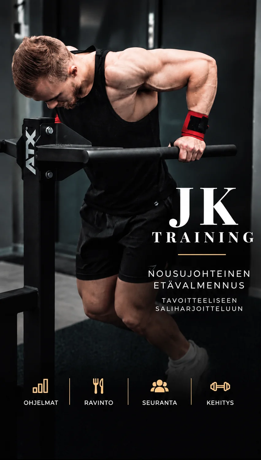 JK Training – nousujohteinen etävalmennus tavoitteelliseen saliharjoitteluun